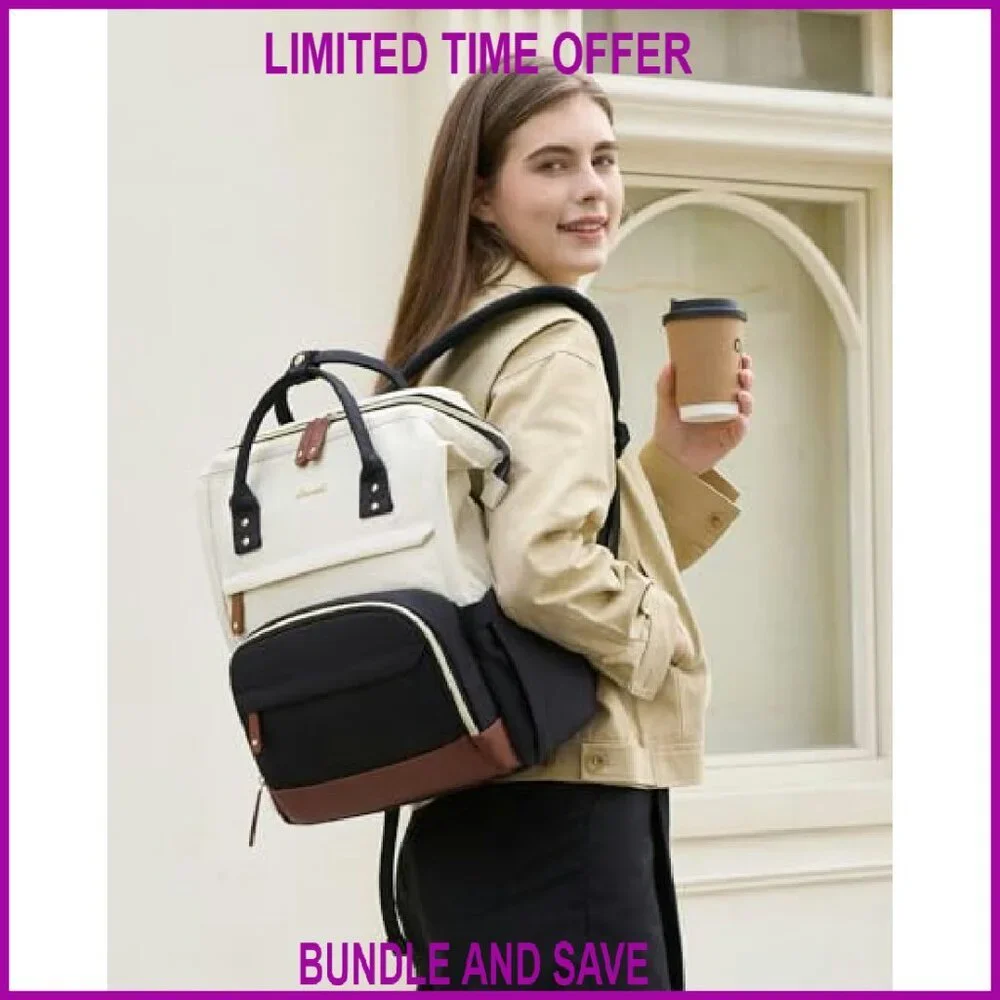 15.6 Inch Laptop Backpack Large Capacity Waterproof Work Travel Daypack - Picture 7 of 7